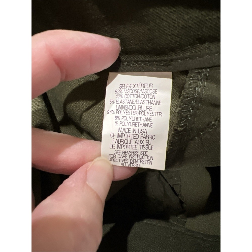 Theory Womens Olive Green Adalwen Jetty Pants Size 10 Stretch Skinny Preppy - Picture 5 of 7